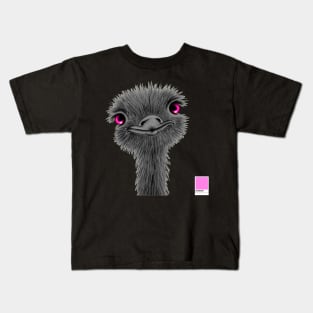 OSTRICH PINK - white full  by COLORBLIND WorldView Kids T-Shirt